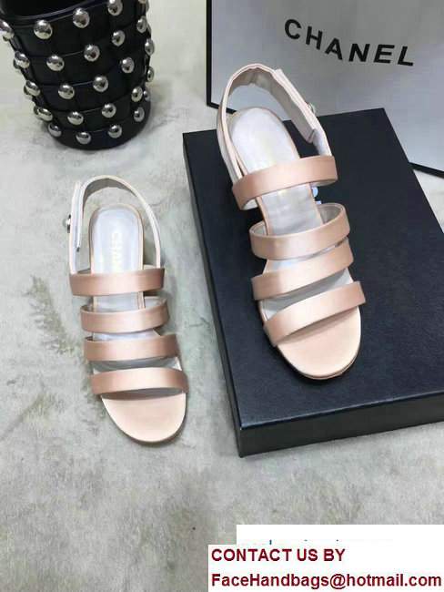 Chanel Heel 5cm Sandals G32836 Pink 2017