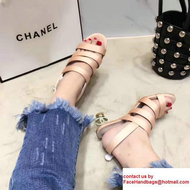 Chanel Heel 5cm Sandals G32836 Pink 2017