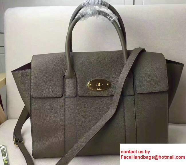 Classic Grain Bayswater Large Bag with Strap Gray 2017 - Click Image to Close