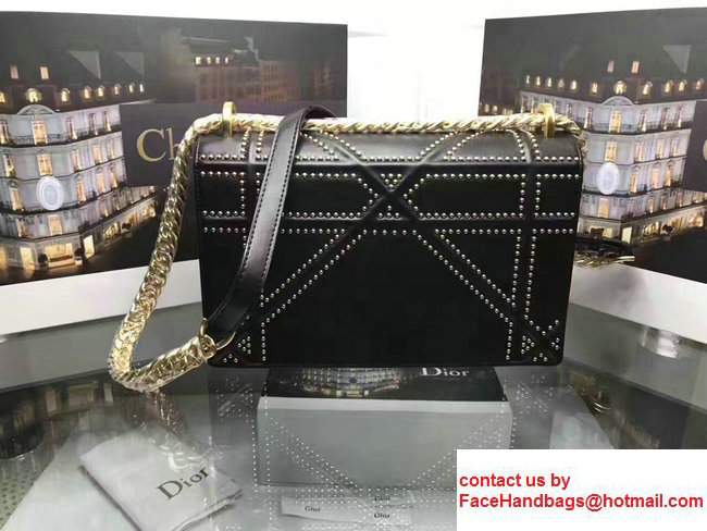 Dior Studded Diorama Flap Bag Black Summer 2017