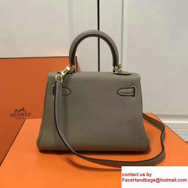 Hermes Togo Leather Kelly 20cm Mini Bag Light Gary