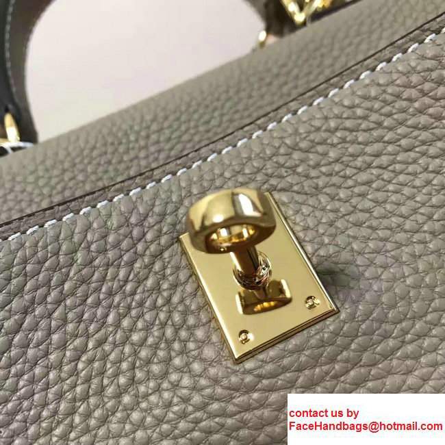 Hermes Togo Leather Kelly 20cm Mini Bag Light Gary