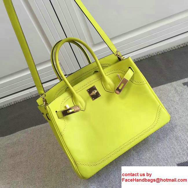 Hermes Lace Birkin 30cm Bag in Swift Leather Yellow 2017