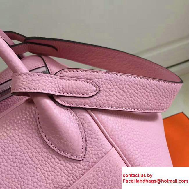 Hermes Leather Lindy 26/30cm Bag Baby Pink