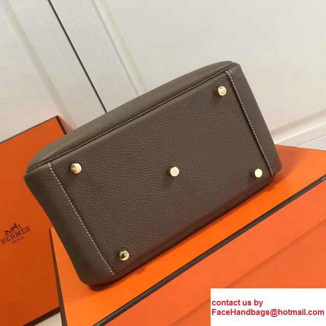 Hermes Leather Lindy 26/30cm Bag Brown