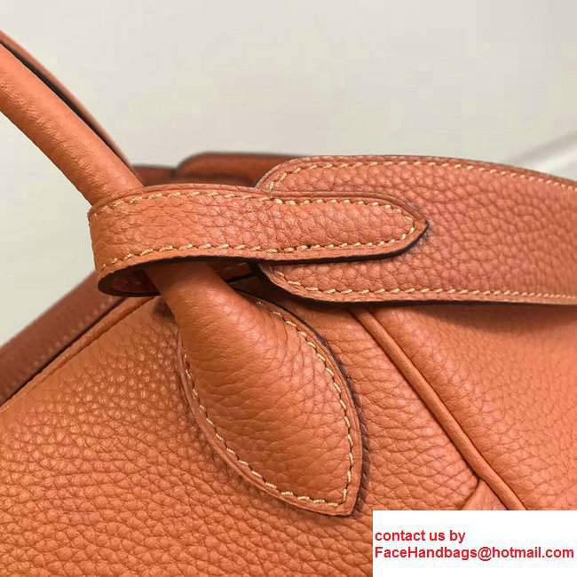 Hermes Leather Lindy 26/30cm Bag Orange