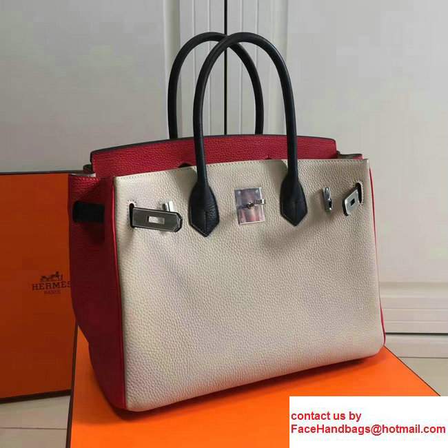 Hermes Mini Birkin 25cm Bag in Original Togo Leather Bag Light Brown/Red