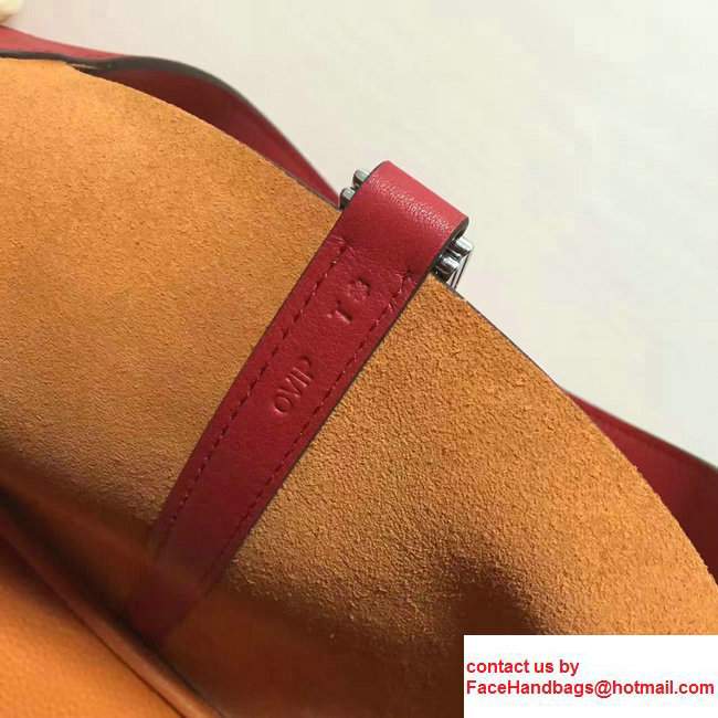 Hermes Original Togo Leather Picotin Lock PM/MM Bag Orange/Red