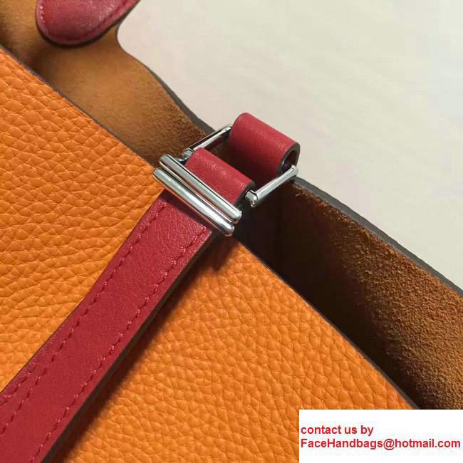 Hermes Original Togo Leather Picotin Lock PM/MM Bag Orange/Red