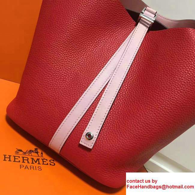 Hermes Original Togo Leather Picotin Lock PM/MM Bag Red/Pink