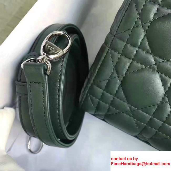 Lady DiorMini/Small Bag In Lambskin Dark Green 2017