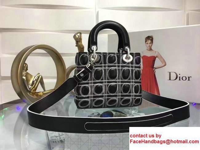 Lady Dior Art Medium Bag Black/White 2017