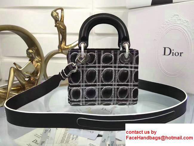 Lady Dior Art Mini/Small Bag Black/White 2017