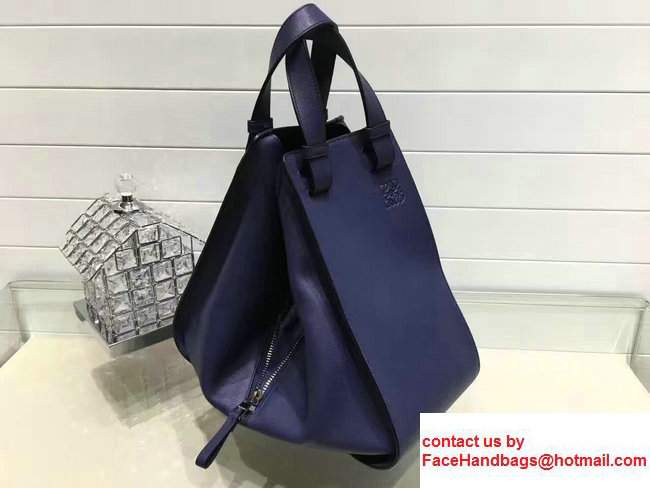 Loewe Calfskin Hammock Large Bag Blue 2017