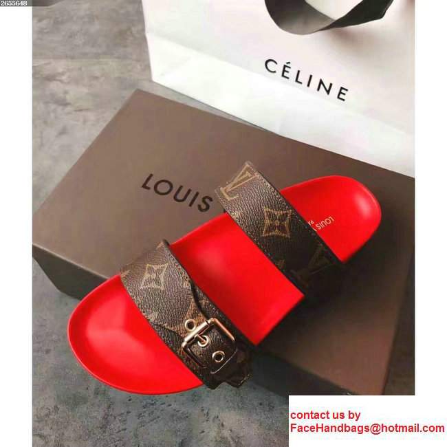 Louis Vuitton Bom Dia Mules Sandals 1A29GQ Rouge 2017