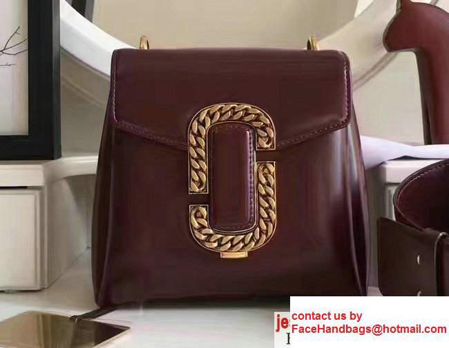 Marc Jacobs St. Marc Small Top Handle Bag Burgundy 2017