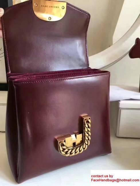 Marc Jacobs St. Marc Small Top Handle Bag Burgundy 2017