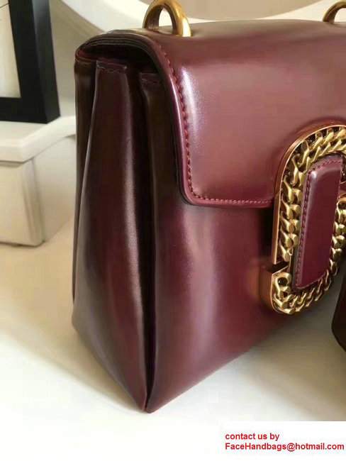 Marc Jacobs St. Marc Small Top Handle Bag Burgundy 2017