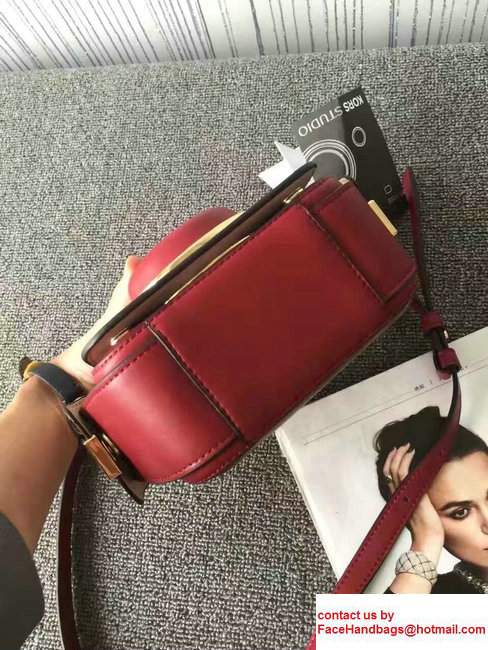 Michael Kors Scout Medium Leather Camera Bag Red 2017