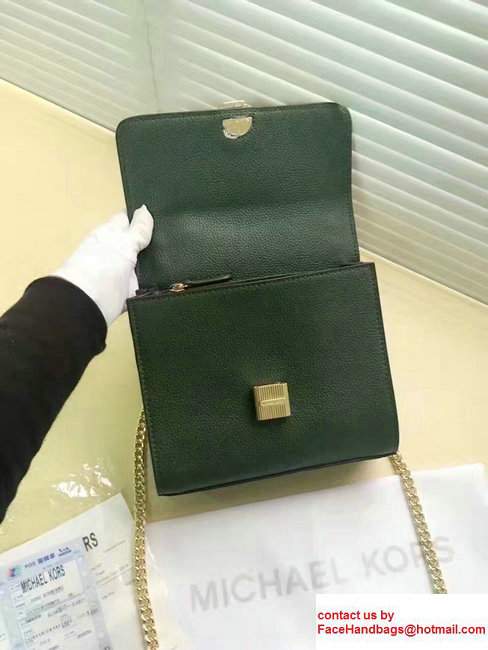 Michael Kors Studio Mercer Large Leather Messenger Bag Green 2017