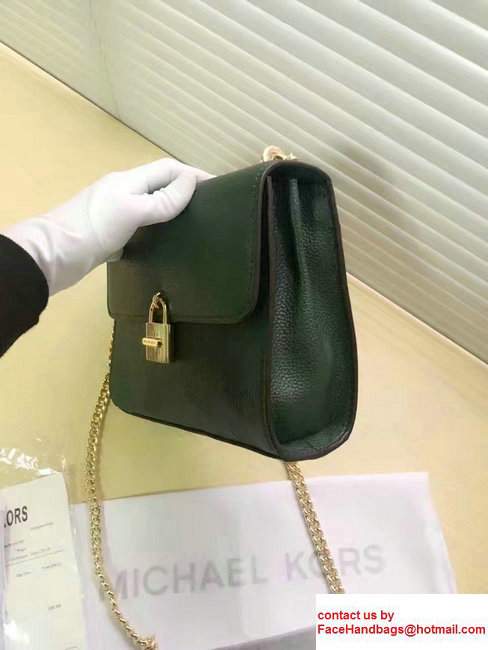 Michael Kors Studio Mercer Large Leather Messenger Bag Green 2017