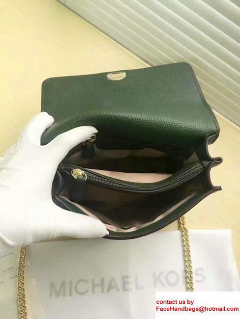 Michael Kors Studio Mercer Large Leather Messenger Bag Green 2017