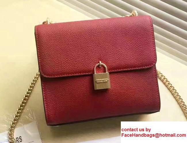 Michael Kors Studio Mercer Large Leather Messenger Bag Red 2017