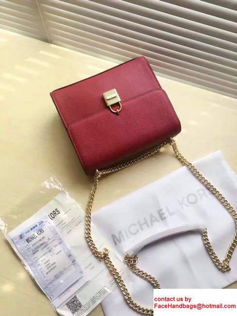 Michael Kors Studio Mercer Large Leather Messenger Bag Red 2017