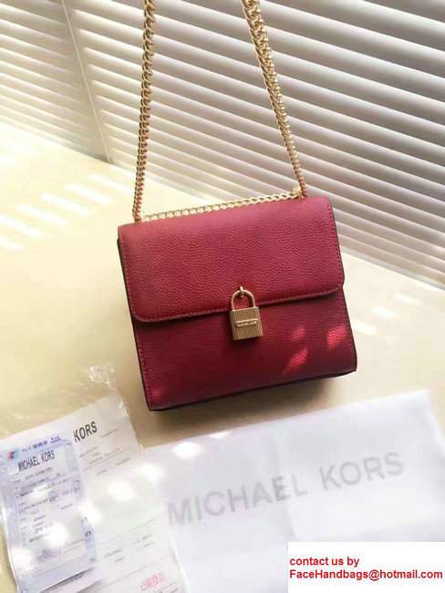 Michael Kors Studio Mercer Large Leather Messenger Bag Red 2017