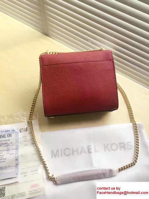 Michael Kors Studio Mercer Large Leather Messenger Bag Red 2017