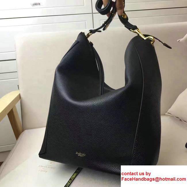 Mulberry Natural Leather Camden Hobo Bag Black 2017