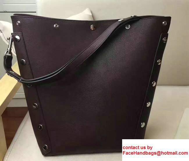 Mulberry Natural Leather Camden Hobo Bag Studded Oxblood 2017 - Click Image to Close