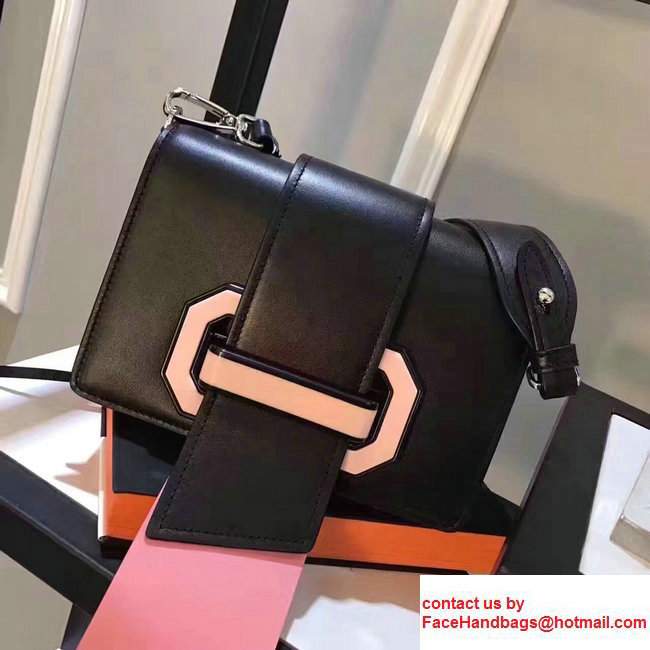 Prada Plex Ribbon Bag 1BD067 Black/Pink 2017