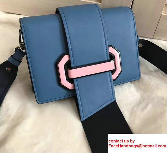 Prada Plex Ribbon Bag 1BD067 Blue/Black 2017