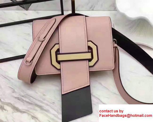 Prada Plex Ribbon Bag 1BD067 Light Pink/Black 2017