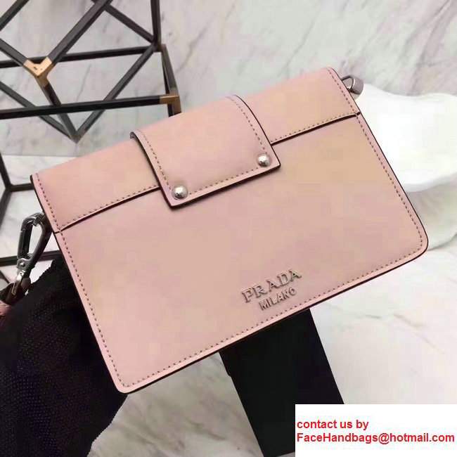 Prada Plex Ribbon Bag 1BD067 Light Pink/Black 2017