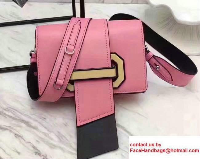 Prada Plex Ribbon Bag 1BD067 Pink/Black 2017