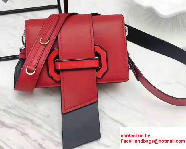 Prada Plex Ribbon Bag 1BD067 Red/Black 2017