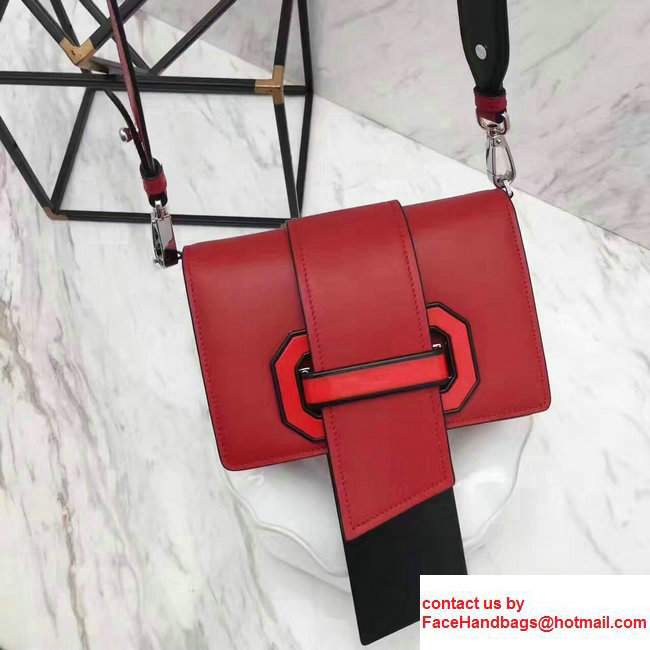 Prada Plex Ribbon Bag 1BD067 Red/Black 2017