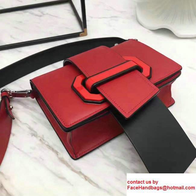 Prada Plex Ribbon Bag 1BD067 Red/Black 2017