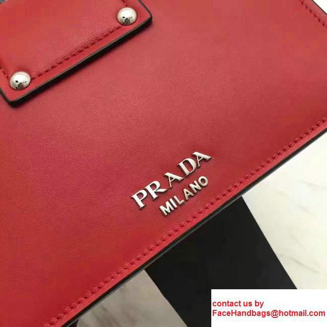 Prada Plex Ribbon Bag 1BD067 Red/Black 2017