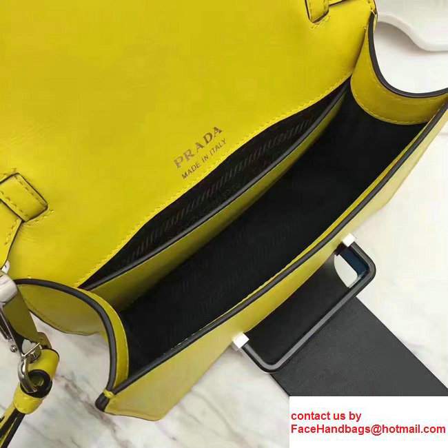 Prada Plex Ribbon Bag 1BD067 Yellow/Black 2017