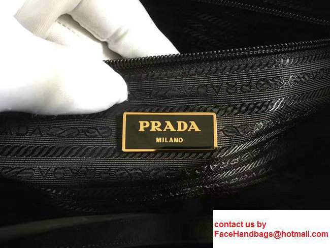 Prada Quilted Fabric Tote Bag 1BG085 Black/Brown 2017