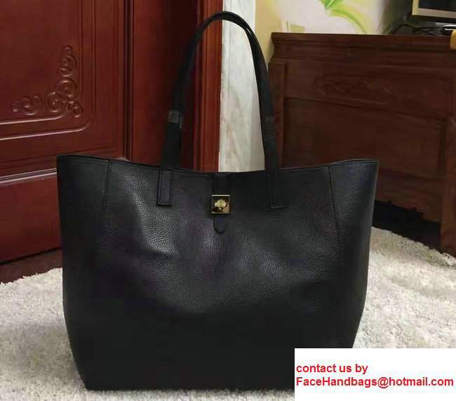 Mulberry Soft Small Grain Tessie Tote Bag Black