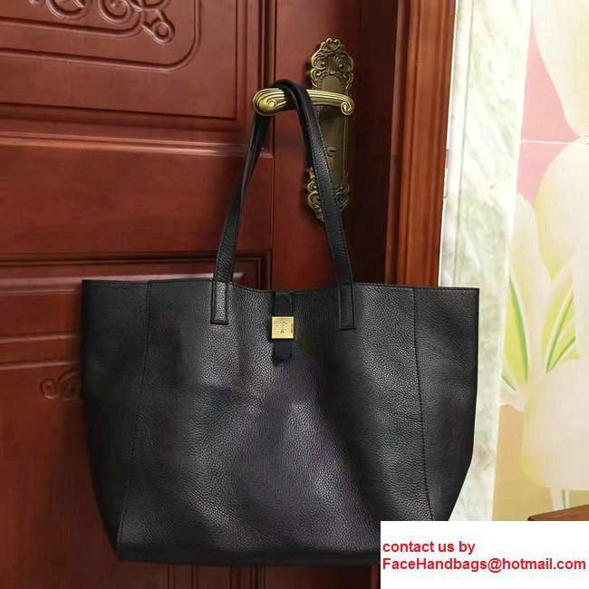 Mulberry Soft Small Grain Tessie Tote Bag Black