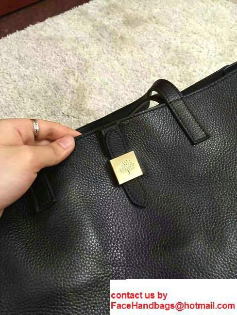 Mulberry Soft Small Grain Tessie Tote Bag Black