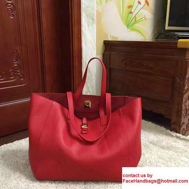 Mulberry Soft Small Grain Tessie Tote Bag Red