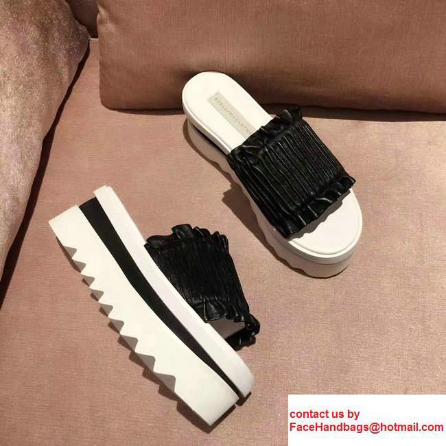 Stella Mccartney Ruffle Slide Shoes Black 2017