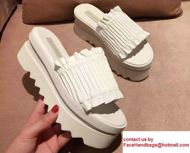 Stella Mccartney Ruffle Slide Shoes White 2017