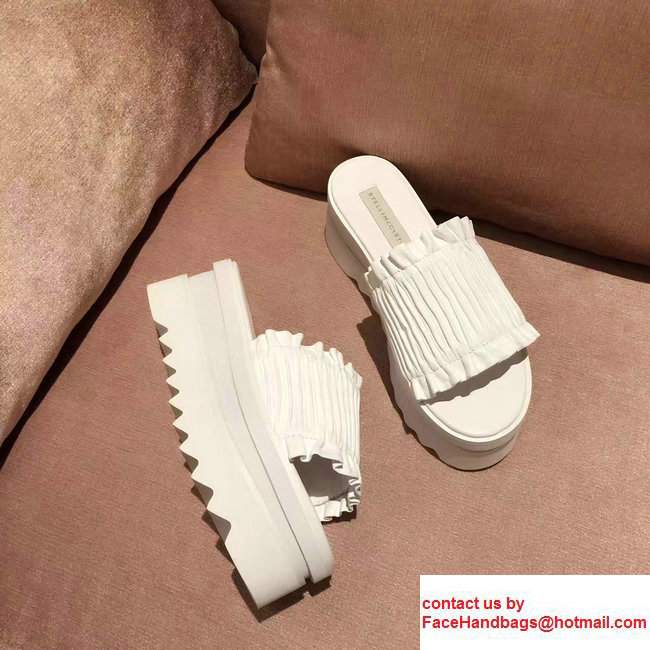 Stella Mccartney Ruffle Slide Shoes White 2017